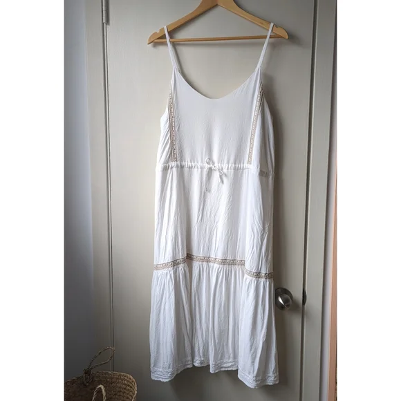 Frank & Oak White Midi Summer Dress - Picture 1 of 8